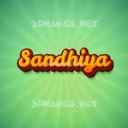 sandhiya in Green Rays style - 3D name wallpaper