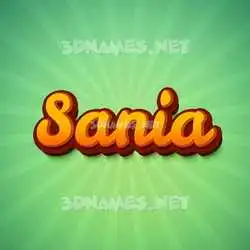 sania in Green Rays style - 3D name wallpaper