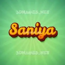 saniya in Green Rays style - 3D name wallpaper