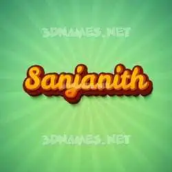 sanjanith in Green Rays style - 3D name wallpaper