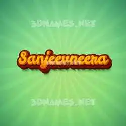 sanjeevneera in Green Rays style - 3D name wallpaper