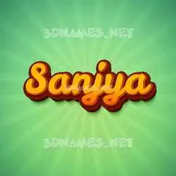 sanjya in Green Rays style - 3D name wallpaper