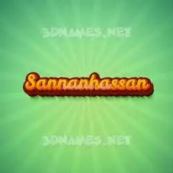 sannanhassan in Green Rays style - 3D name wallpaper