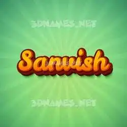 sanvish in Green Rays style - 3D name wallpaper