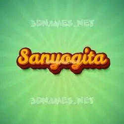 sanyogita in Green Rays style - 3D name wallpaper