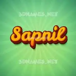 sapnil in Green Rays style - 3D name wallpaper