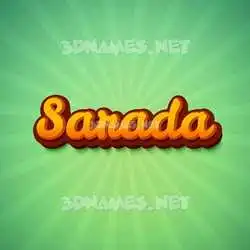 sarada in Green Rays style - 3D name wallpaper