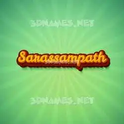 sarassampath in Green Rays style - 3D name wallpaper