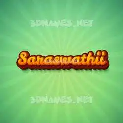 saraswathii in Green Rays style - 3D name wallpaper