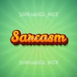 sarcasm in Green Rays style - 3D name wallpaper