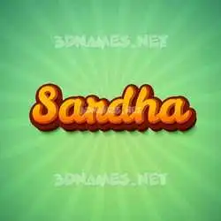 sardha in Green Rays style - 3D name wallpaper