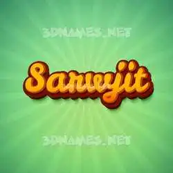 sarwjit in Green Rays style - 3D name wallpaper