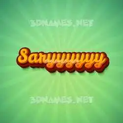 saryyyyyy in Green Rays style - 3D name wallpaper