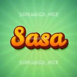 sasa in Green Rays style - 3D name wallpaper