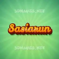 sasiarun in Green Rays style - 3D name wallpaper