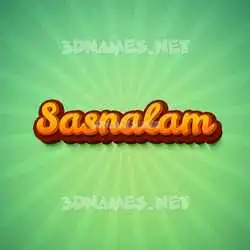 sasnalam in Green Rays style - 3D name wallpaper