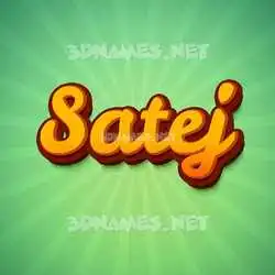 satej in Green Rays style - 3D name wallpaper