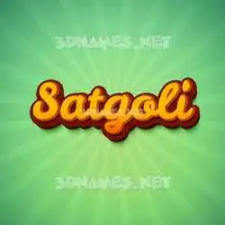 satgoli in Green Rays style - 3D name wallpaper
