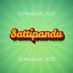 sattipandu in Green Rays style - 3D name wallpaper