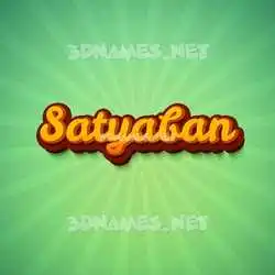 satyaban in Green Rays style - 3D name wallpaper