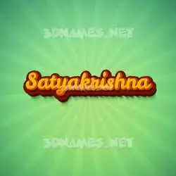 satyakrishna in Green Rays style - 3D name wallpaper