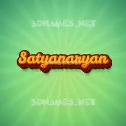 satyanaryan in Green Rays style - 3D name wallpaper
