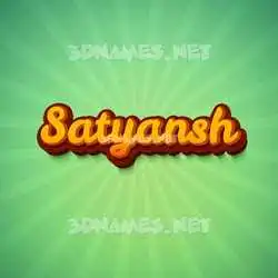 satyansh in Green Rays style - 3D name wallpaper