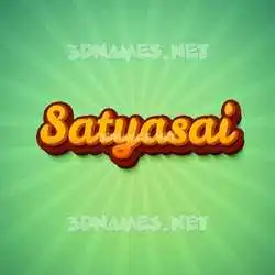 satyasai in Green Rays style - 3D name wallpaper