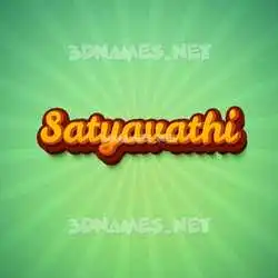 satyavathi in Green Rays style - 3D name wallpaper