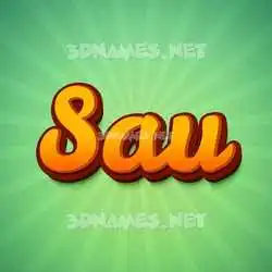 sau in Green Rays style - 3D name wallpaper