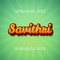 savithri in Green Rays style - 3D name wallpaper