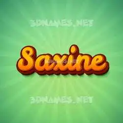 saxine in Green Rays style - 3D name wallpaper