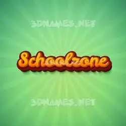 schoolzone in Green Rays style - 3D name wallpaper