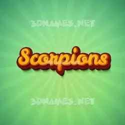 scorpions in Green Rays style - 3D name wallpaper