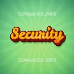security in Green Rays style - 3D name wallpaper