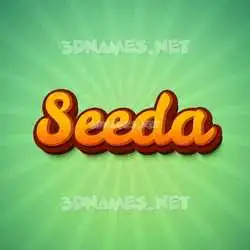 seeda in Green Rays style - 3D name wallpaper