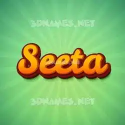 seeta in Green Rays style - 3D name wallpaper