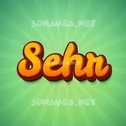 sehr in Green Rays style - 3D name wallpaper