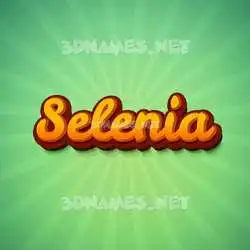 selenia in Green Rays style - 3D name wallpaper
