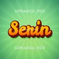 serin in Green Rays style - 3D name wallpaper