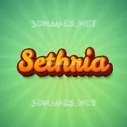 sethria in Green Rays style - 3D name wallpaper