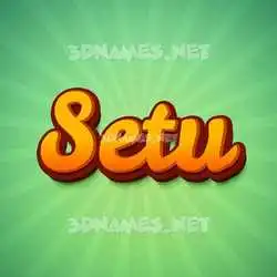 setu in Green Rays style - 3D name wallpaper