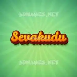 sevakudu in Green Rays style - 3D name wallpaper