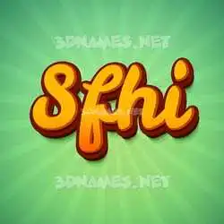 sfhi in Green Rays style - 3D name wallpaper
