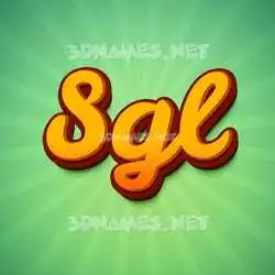sgl in Green Rays style - 3D name wallpaper