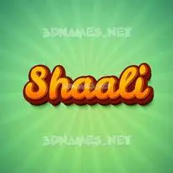 shaali in Green Rays style - 3D name wallpaper