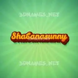 shabanasunny in Green Rays style - 3D name wallpaper