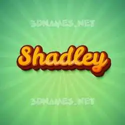 shadley in Green Rays style - 3D name wallpaper