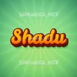 shadu in Green Rays style - 3D name wallpaper