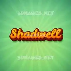 shadwell in Green Rays style - 3D name wallpaper